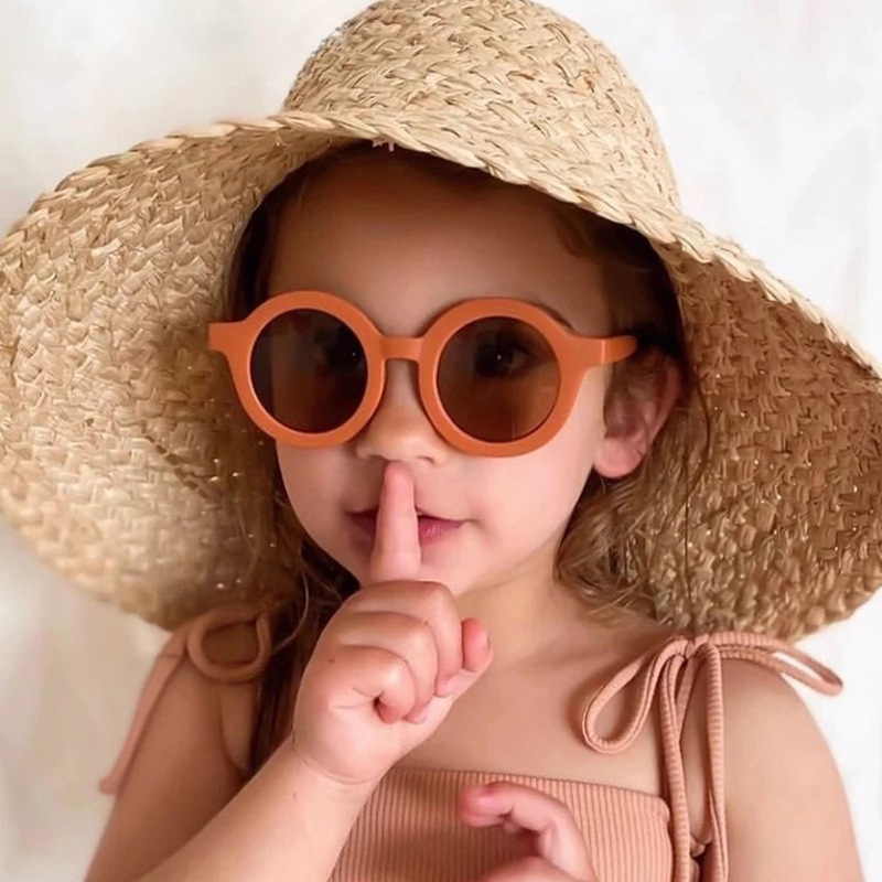 Mother&Kids baba napszemüveg konkáv alakú retro nap kör tükör naptej férfi és női gyermek szemüveg divatos napszemüveg_voghion.com