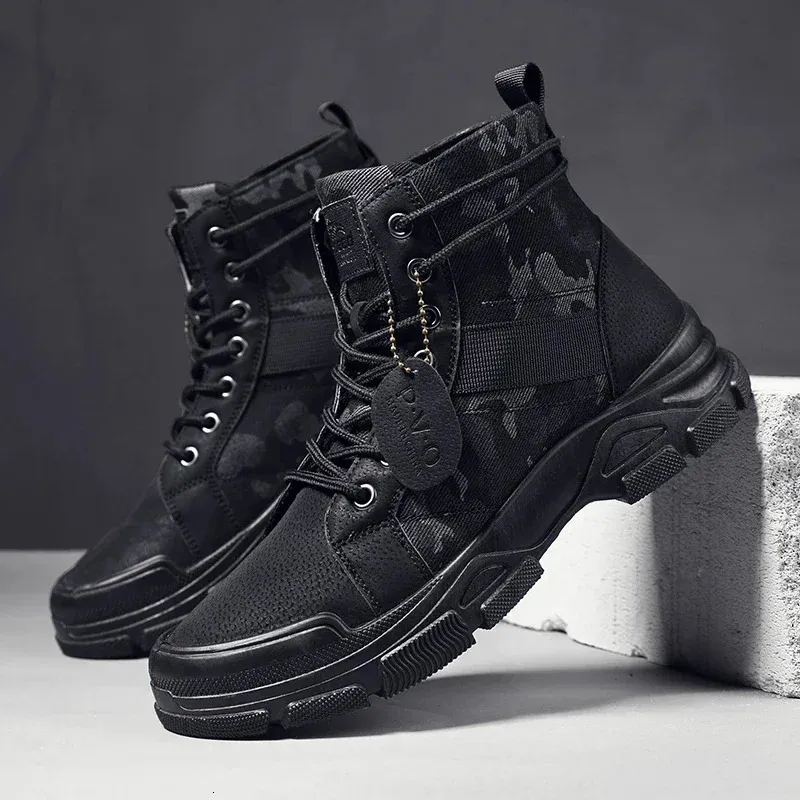Herren Wanderschuhe Atmungsaktiv Camouflage Freizeit Stiefel_voghion.com