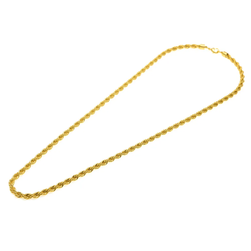 6,5 mm dicke, 75 cm lange, gedrehte Seilkette, vergoldet, schwere Hip-Hop-Halskette für Männer und Frauen_voghion.com