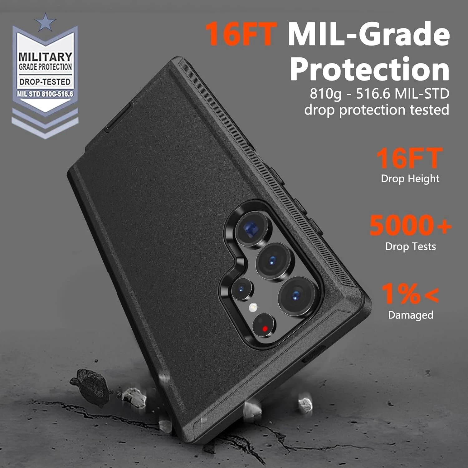 Funda con clip para Samsung Galaxy S22 Ultra/S22, compatible con Otter.box Defender + Screen_voghion.com