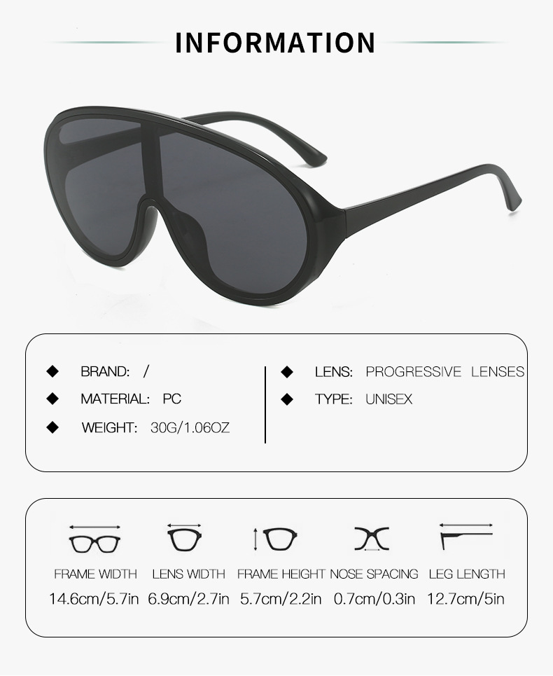 Ochelari de soare la modă cu protecție integrată pentru ochi, cu lentilă conectată și ecran personalizat pentru primăvara 2024_voghion.com