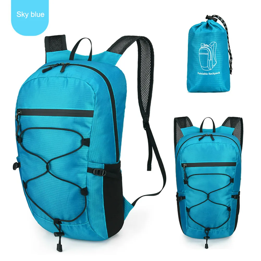 Zaino sportivo da esterno in nylon leggero e impermeabile, di grande capacità, per arrampicata, campeggio, escursionismo, pesca, viaggio._voghion.com