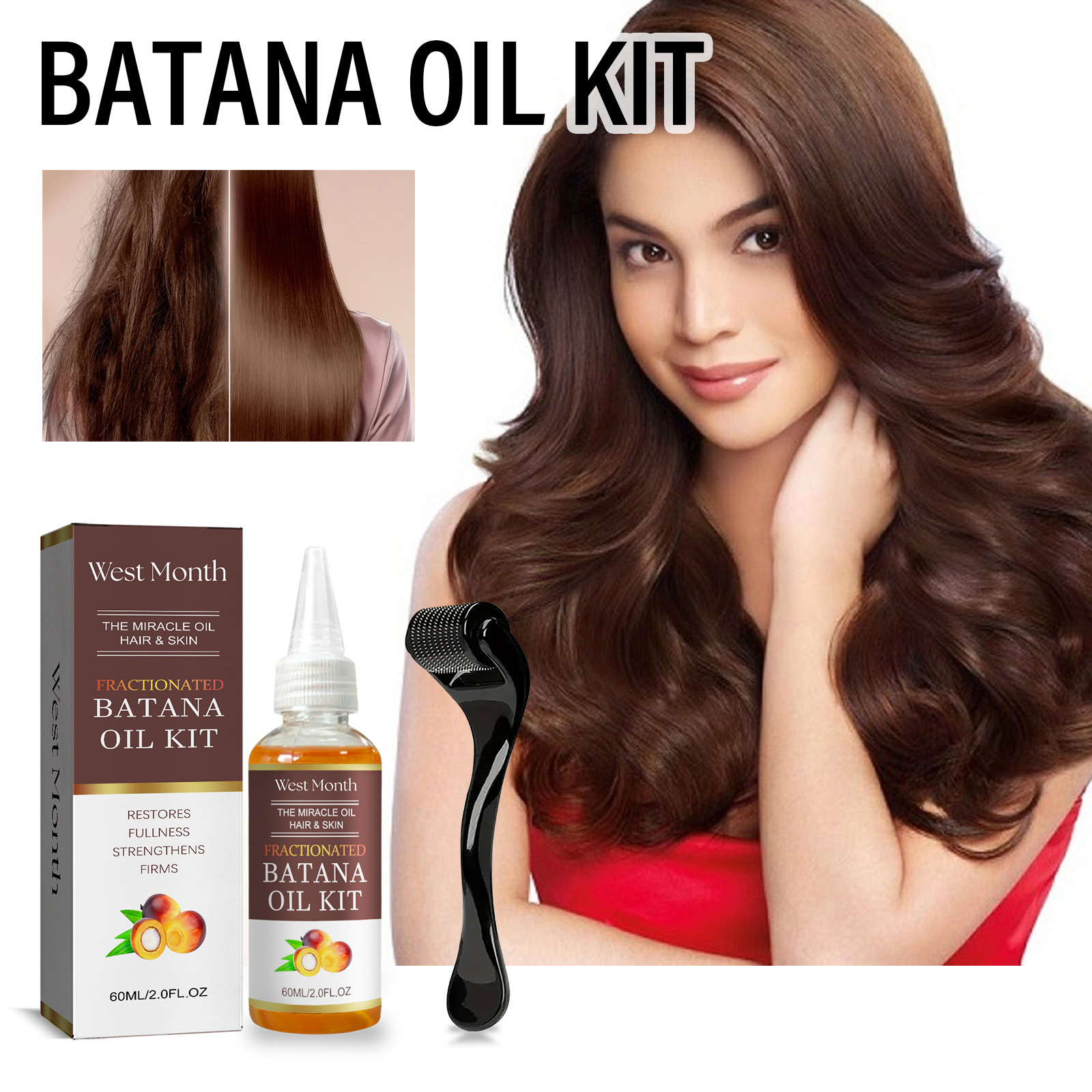 West&Month Batana Dense Essence Oil Moisturizes Repairs Dry Fury, Prevent Hair Loss, and Intensive Care_voghion.com
