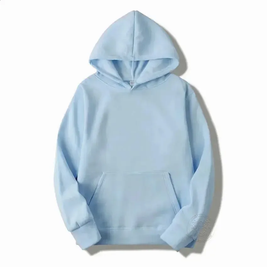 Trendy Loose Autumn Winter Men and Womens Fleece Sports Sweatshirt Solid Color Pullover Couple Fashion Hoodie S-3XL_voghion.com