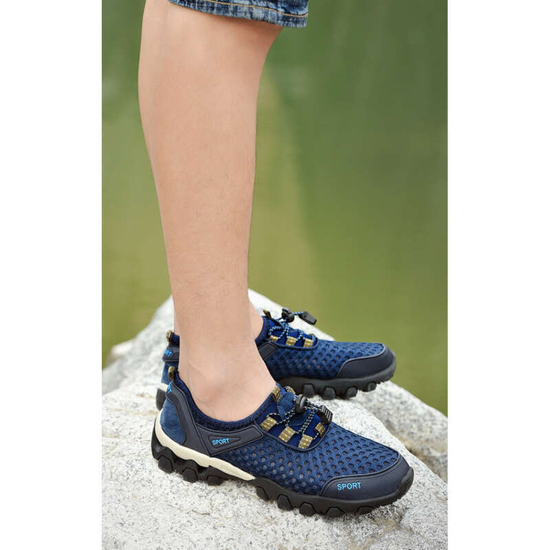 Scarpe estive da uomo in mesh traspirante, sandali anti-odore traforati ad asciugatura rapida, scarpe da fiume da uomo_voghion.com