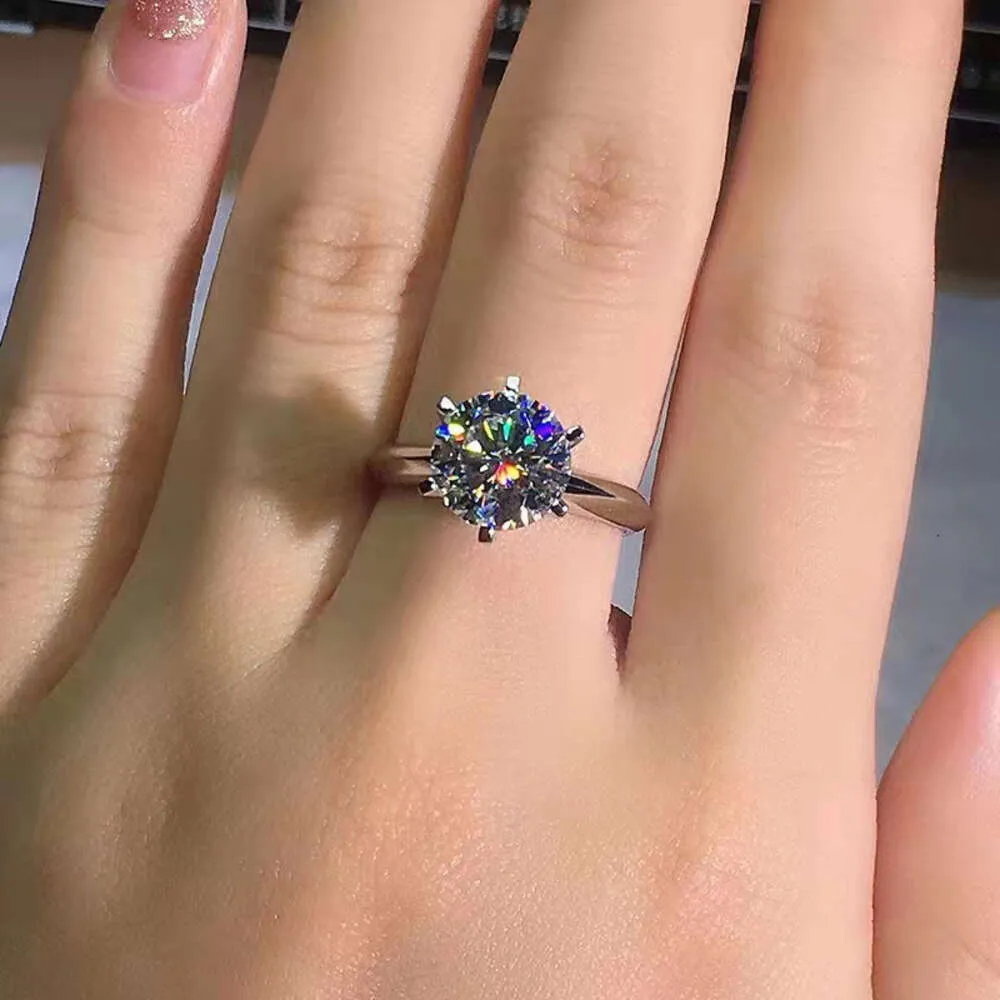 GOLD SIER Island 1,5 Karat Silberfarbe für Damen Anillos De Jewelry Bizuteria Diamantring_voghion.com
