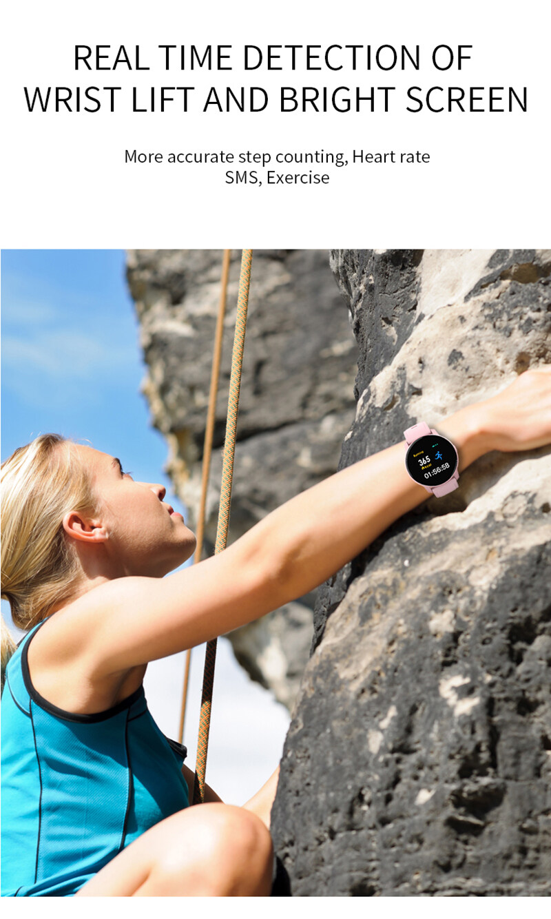 YUCI W9 2020 Bluetooth Round Smart Bracelet Women Men Smart Watch Sports Mode Sleep Time Monitor Heart Rate Monitor Touch Screen Waterproof Music Clo_voghion.com