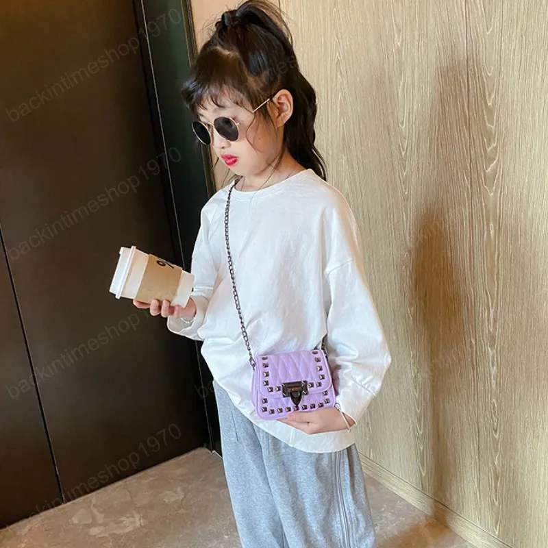 Lasten Mini ja Käsilaukku Söpöt Lasten Niitti Crossbody Laukut naisille Pieni Kolikkolompakko Vauva Tytöt Rahanvaihtokukkaro_voghion.com