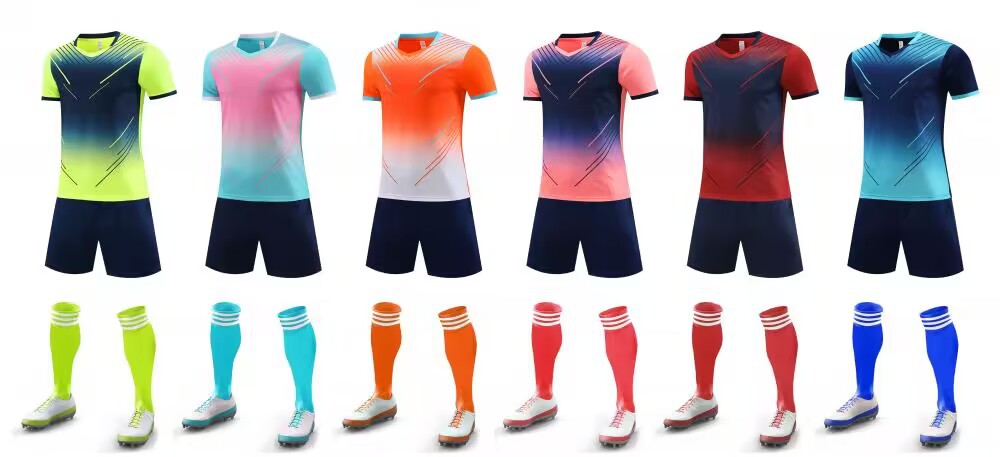 Bedrukte wedstrijdtraining de Speed Student Games, korte mouwen kindervoetbalshirt set voor heren_voghion.com