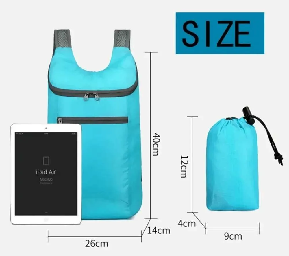 Sac à dos pliable imperméable unisexe d'extérieur grande capacité portable camping randonnée voyage sac à dos loisirs hommes femmes_voghion.com