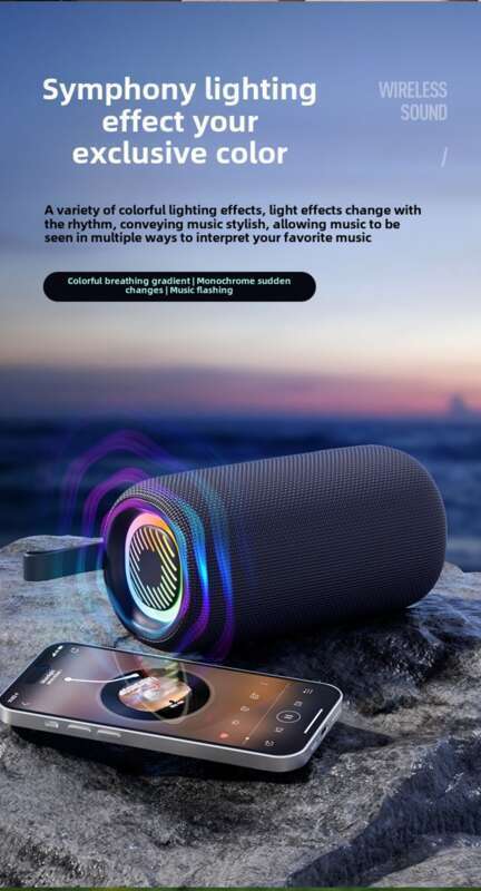 【 8000 chansons incluses 】 Enceinte Bluetooth intelligente, étanche et résistante aux chocs, pour l'extérieur, avec un son de faible tonalité pour la maison_voghion.com