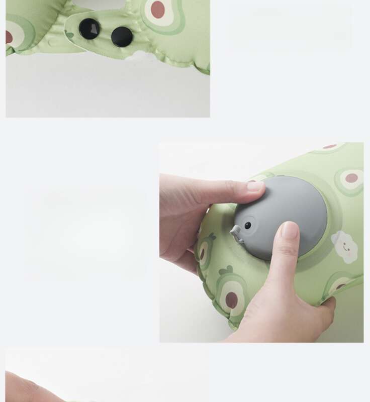 Inflatable U-shaped Travel, Portable Cooling Sensation, Office Nap Inflatable, Protective Pillow, Travel Three Treasures_voghion.com