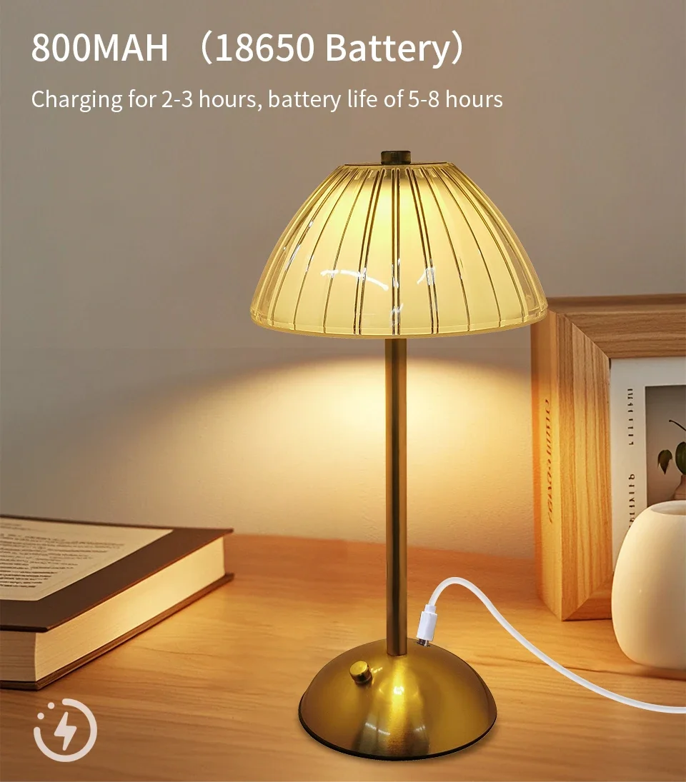 Touch Dimmable Wireless Table Lamp Rechargeable Portable Light_voghion.com