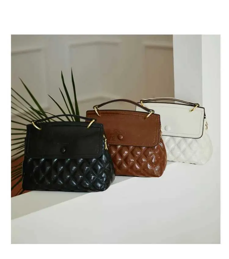 Women's Large Capacity Plaid Crossbody Handbag In Leather Style_voghion.com