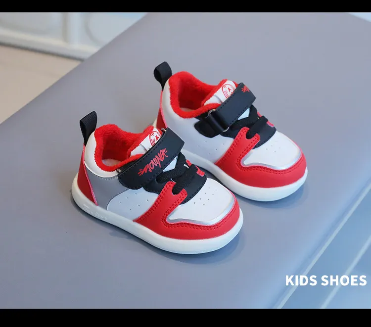 Småbarnssko Baby Barn Vinter Bomull Uformelle Sneakers Tykke Varme Sklisikre Første Steg Fottøy Treningssko For Gutter Jenter_voghion.com