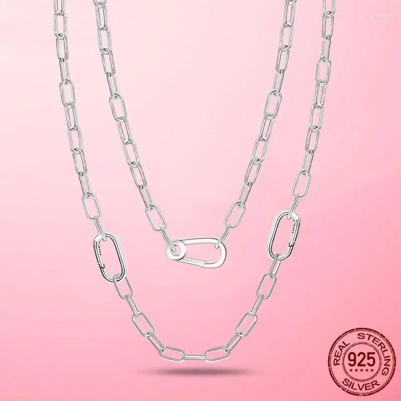 Chains 2024 Me Chain Necklace Sier Link For Women Charms Fine Jewelry 45CM 50CM