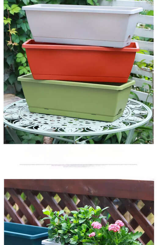 Ghiveci de flori dreptunghiular cu bandă de plastic pentru legume olandeze, ghiveci de plantat_voghion.com