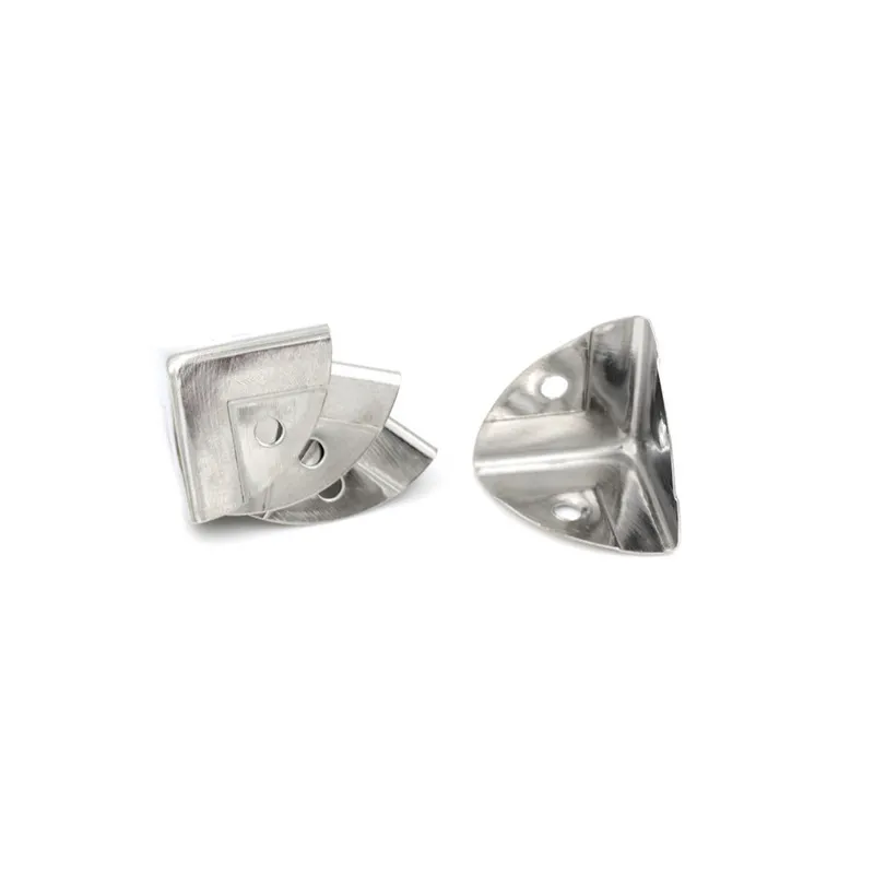 4pcs Sier Metal Corner Brackets Angle Brace Protector Trunk Box Case Chest_voghion.com