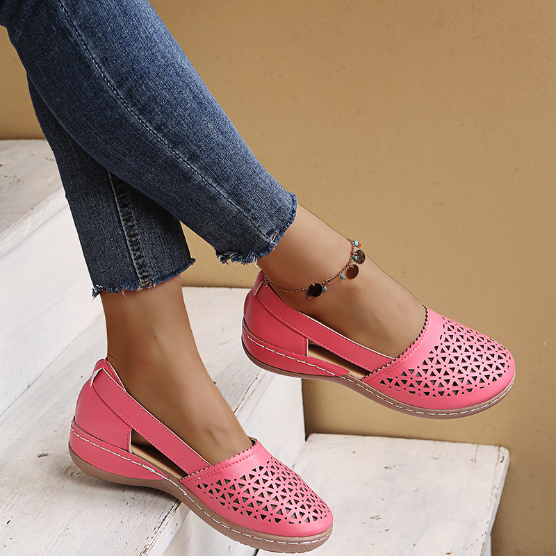 Modische, lässige, perforierte Schuhe für Damen_voghion.com