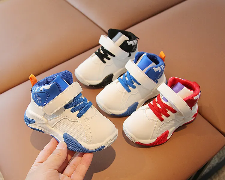Kids Fashion High-top Sneakers For Boys Girls Sport Running Lightweight Children Casual Toddler Walking Shoes Sizes 21 -_voghion.com