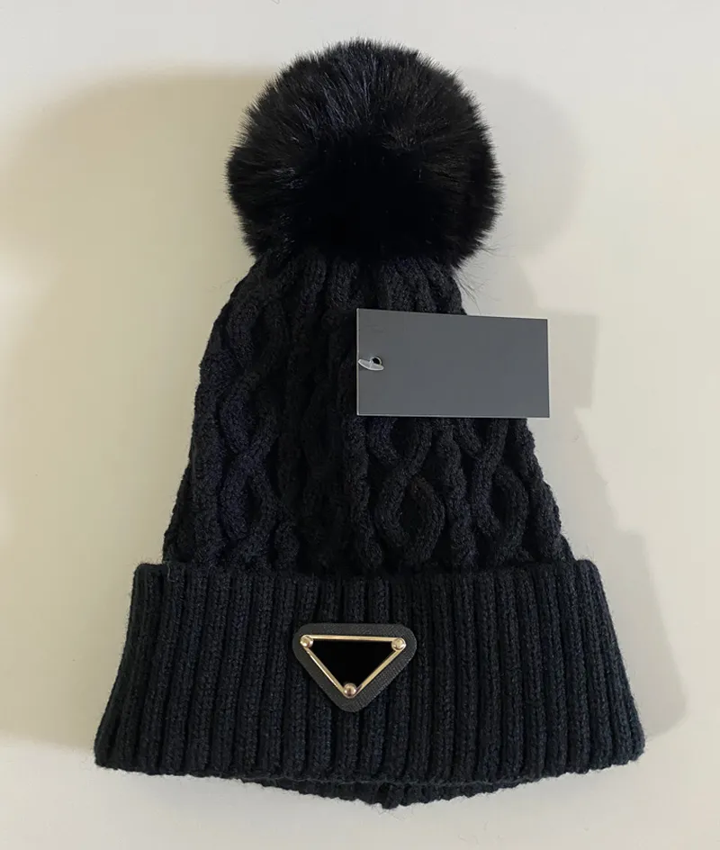 Winter Designer Beanies Beanie Women Gift Hats Outdoor Bonnet with Real Raccoon Fur Pompoms Warm Girl Ca hat_voghion.com