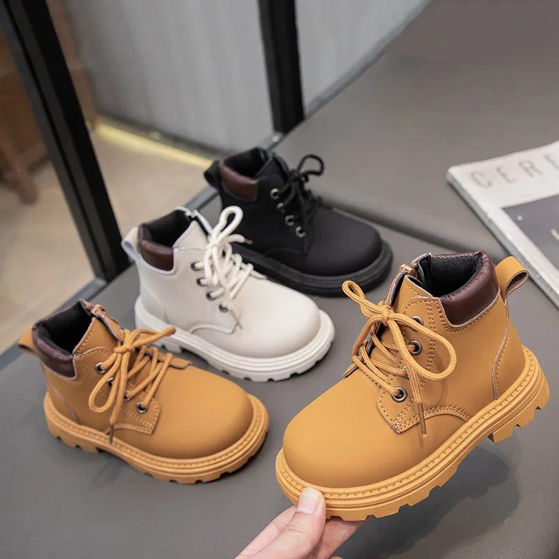 Baby Short For Boys Autumn Winter Children Leather Happysteps Fashion Toddler Girls Boots Anti Slip Kids Snow Shoes_voghion.com