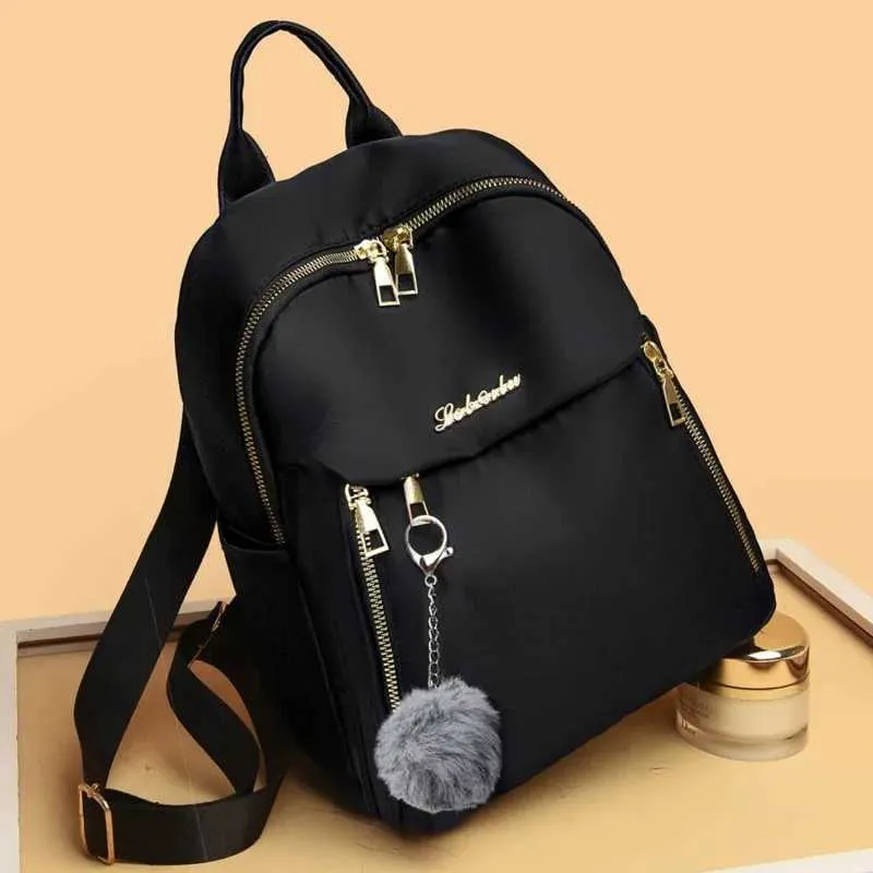 Mini Mochila Oxford Feminina de Tecido Impermeável Mochila de Viagem Casual Estudante Escola Ba241116_voghion.com