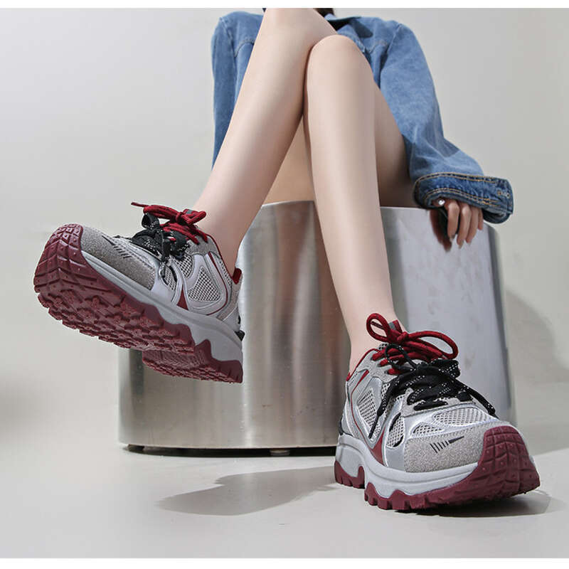Damen Laufschuhe Atmungsaktive Freizeitschuhe Mit Dicker Sohle_voghion.com