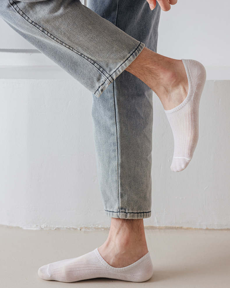 Dünne, neue unsichtbare Sommersocken für Männer und Frauen, Klimaanlagensocken, niedrig geschnittene, hohle, rutschfeste Söckchen mit Fersen_voghion.com