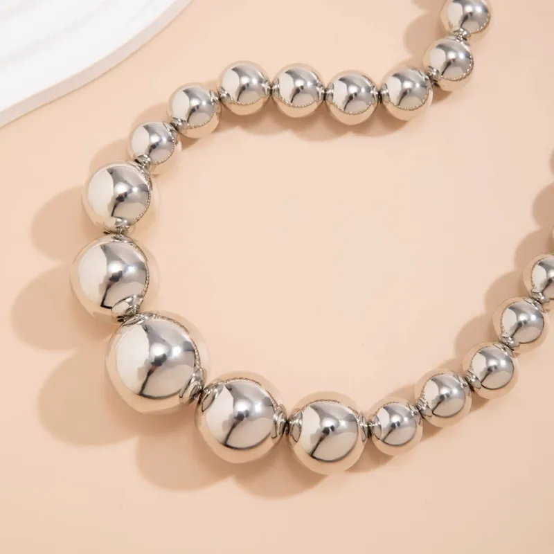 Chains Edgy Gothic Beads Chain Accessory Fashionable Neckchains Ornament For Gatherings_voghion.com