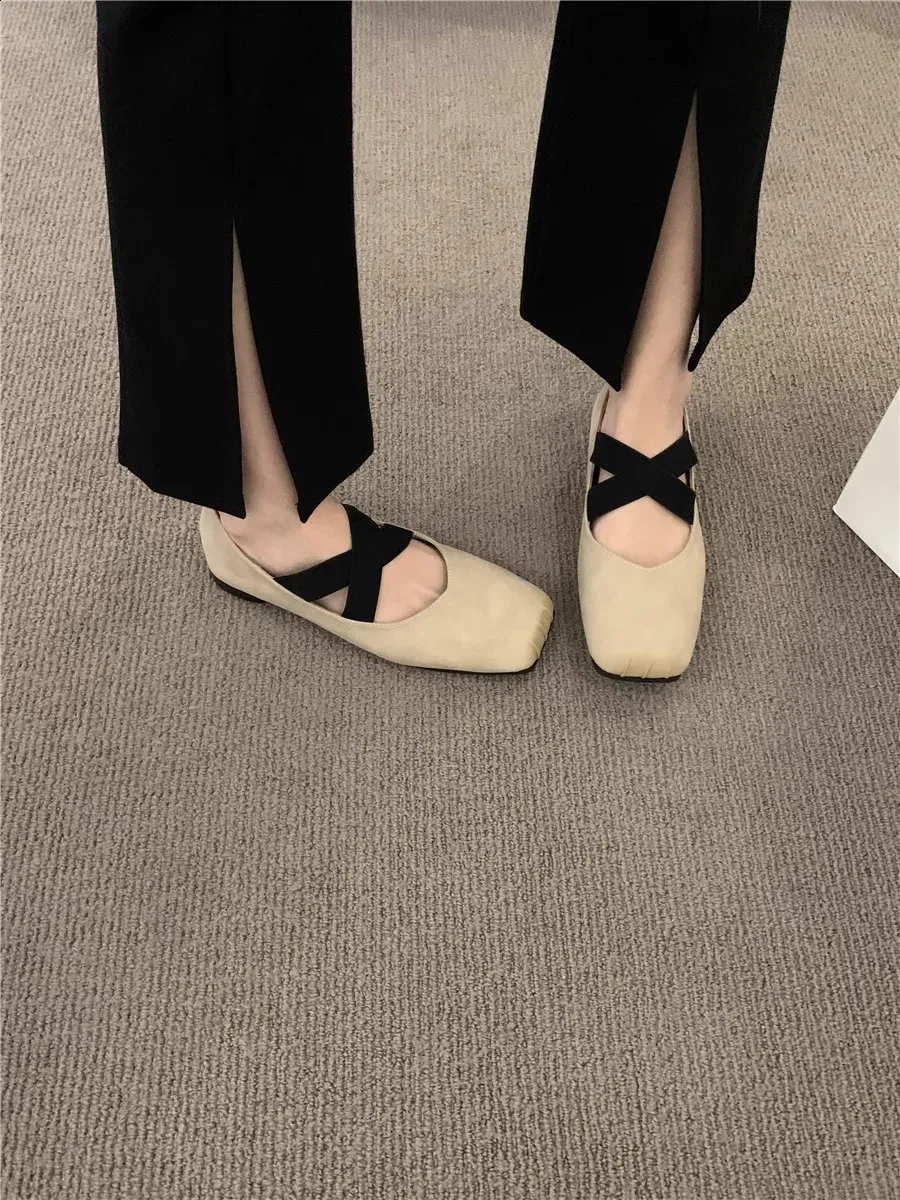 Bekväma mary jane ballerinaskor för damer retro slip ons_voghion.com