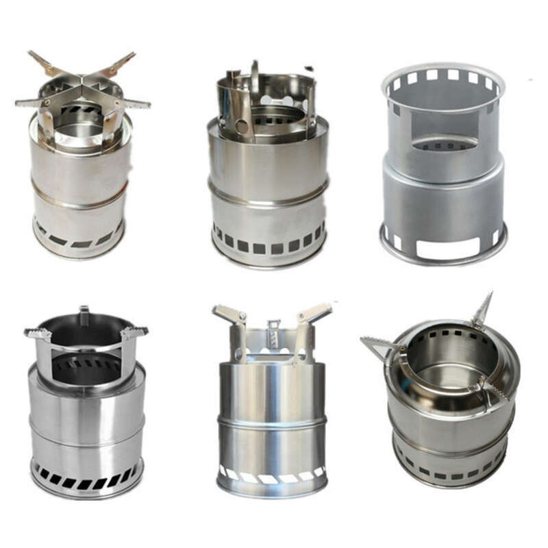 Firewood Portable Barbecue Stainless Steel Folding Alcohol Outdoor Stove_voghion.com