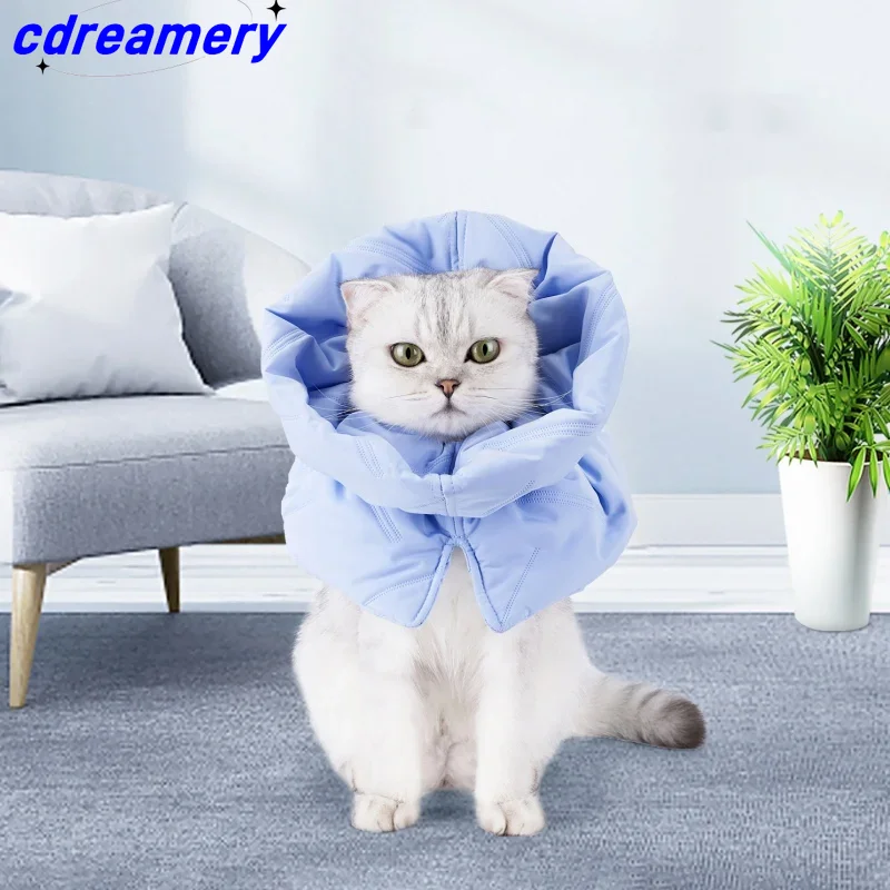 Cat Elizabethan Collar Healing Protective Collar Recovery Collar For After Surgery Adjustable Wound Healing Pet Neck Cone_voghion.com