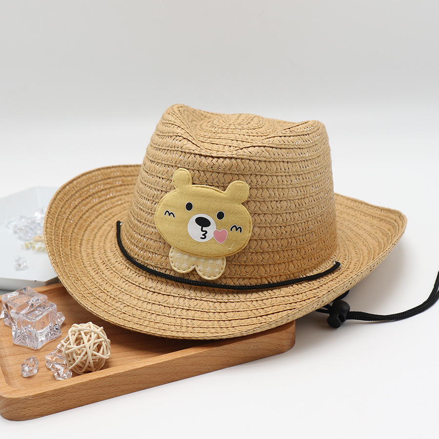 Children's boys sun hat kids hat summer sun hat outdoor cowboy jazz hat sun hat straw hat_voghion.com