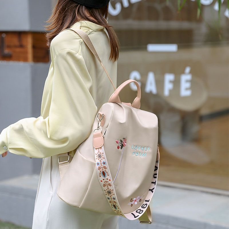 Wasserdichter Oxford Rucksack Weibliche Stickerei Rucksäcke Große Kapazität Reisetaschen Neue Schüler_voghion.com