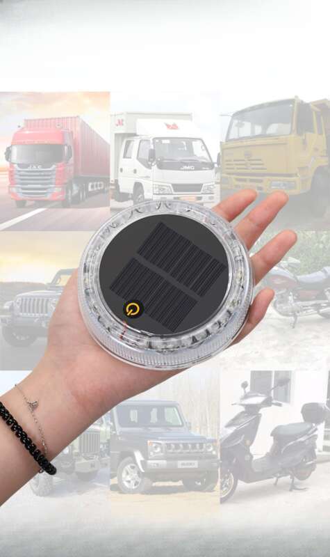 Feu d'avertissement circulaire à sept couleurs pour camion à énergie solaire, anti-collision arrière, troisième génération_voghion.com