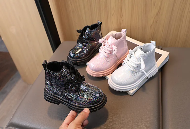 Botas de neve infantis com plataforma para meninos e meninas_voghion.com