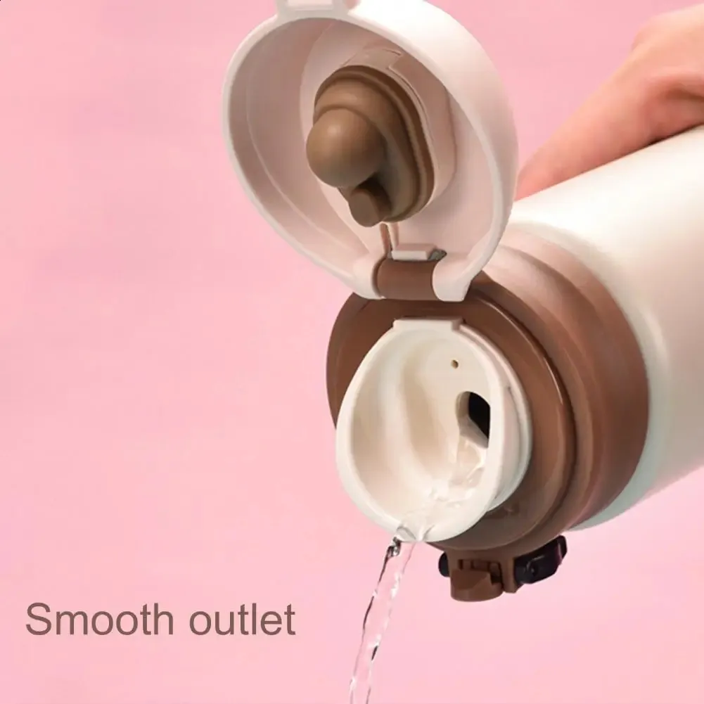 300ML Vacuum Flip Cover Portable Mini Insulated Stainless Steel Bottle Outdoor Circulation Cup_voghion.com