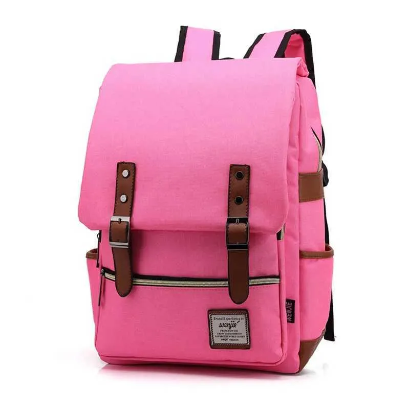 Vintage 16 zoll Laptop Rucksack Frauen Leinwand Männer leinwand Reise Freizeit Rucksäcke Retro Casual Tasche Schule Taschen Für_voghion.com