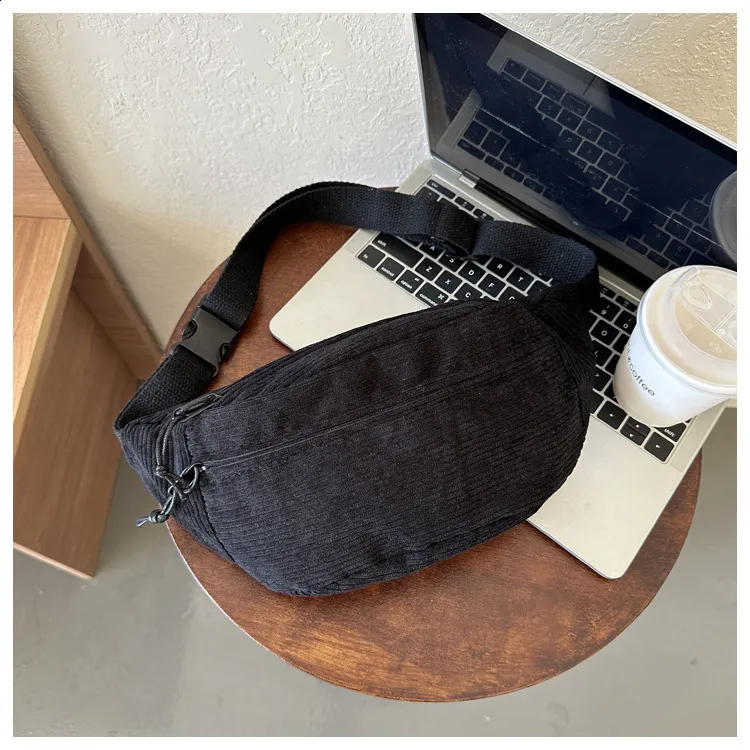 Frauen Taille Cord Student Schulter Handtasche Crossbody Brust Brust Tasche Fanny Pack Mode Telefon Weibliche Bum Gürtel Geldbörse_voghion.com