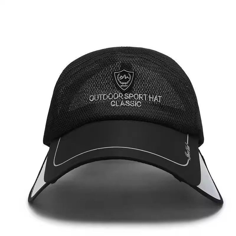 Casquette de baseball d'été pour homme en maille respirante à séchage rapide pour la pêche en bec de canard, chapeau de protection solaire_voghion.com