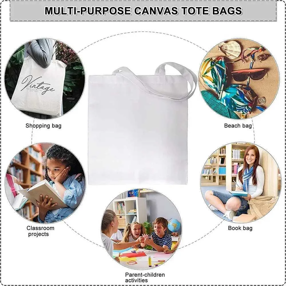 Funny Print canvas Fi handbag girl Carto Enviromental large capacity portable shopping bag Y241109_voghion.com