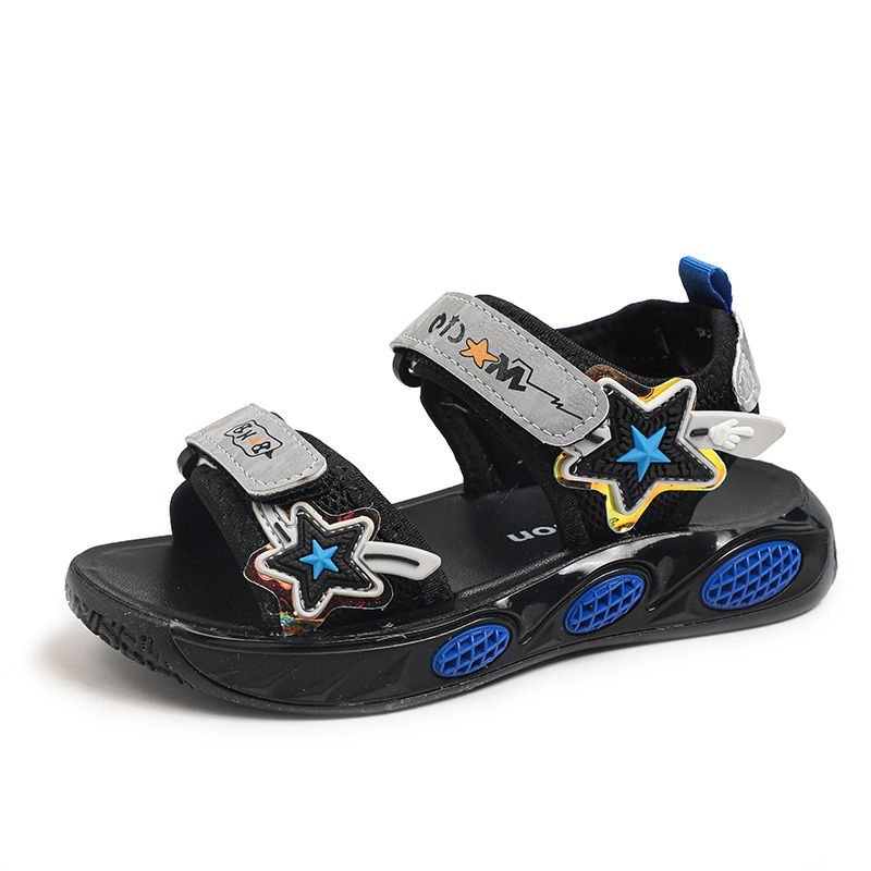 Boys' Star 2024 summer new little boys beach shoes sports soft soled student sandals Big kids_voghion.com
