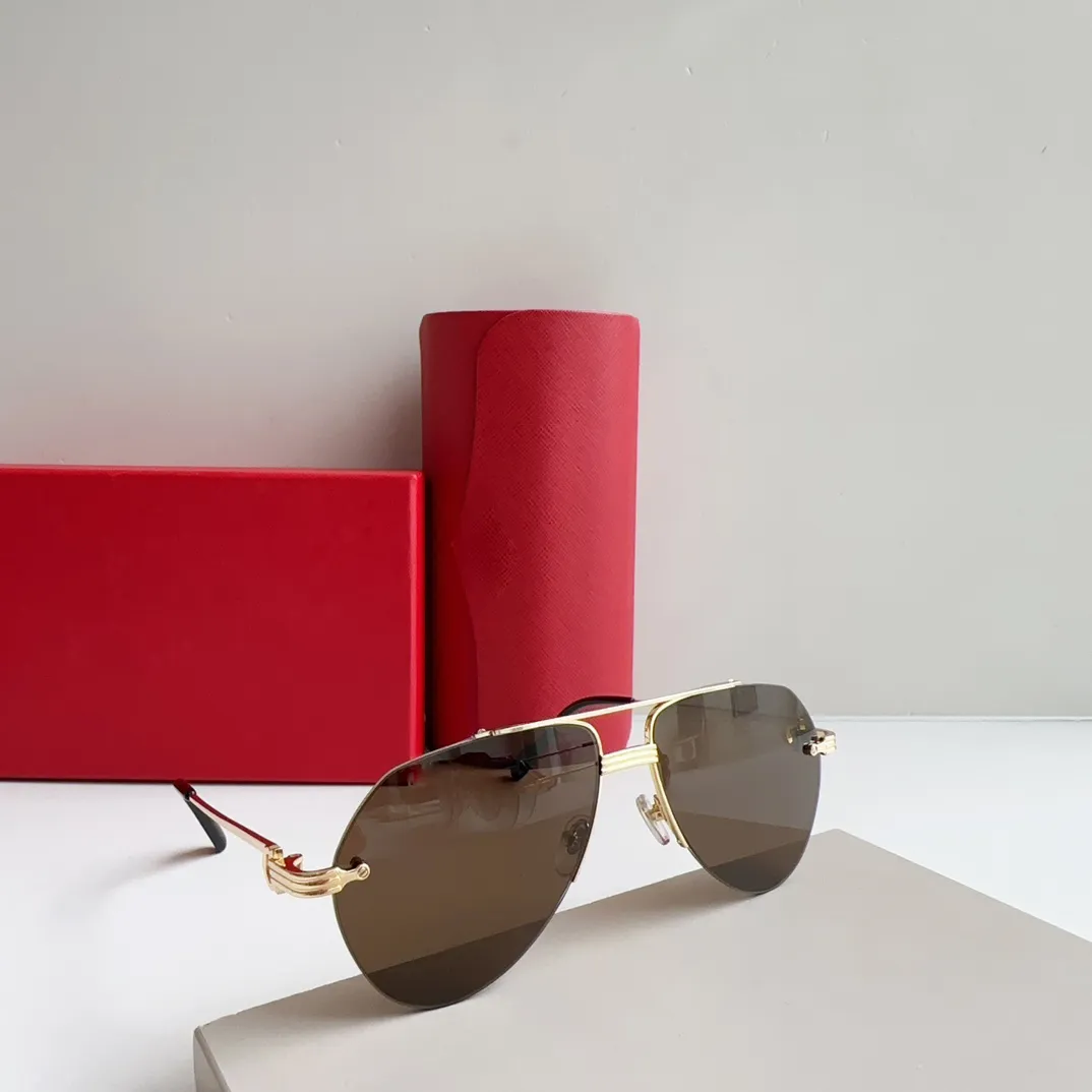 Designer Sunglasses For Men And Women Retro Half Frame Uv400_voghion.com