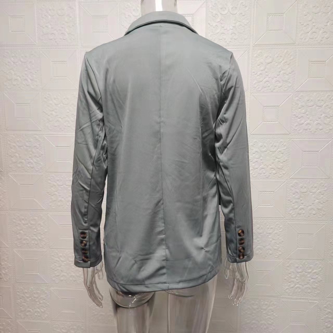 Abito da donna con temperamento cardigan sottile con risvolto alla moda, giacca, pantaloni, tuta da donna_voghion.com