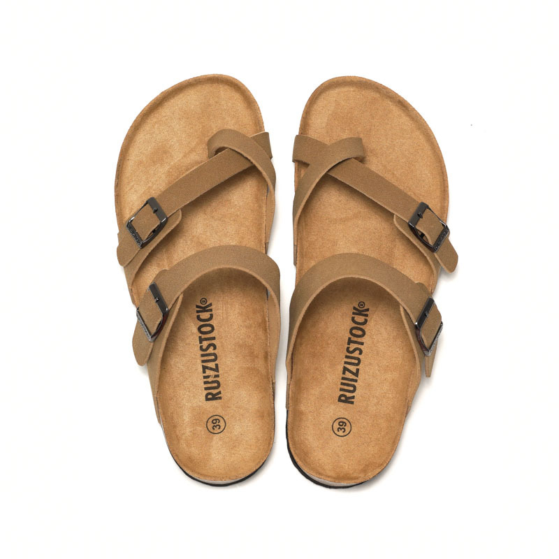 Ruixu New Fall Summer Women's Soft Wood Slippers Trendy Men's Flip Flops Couple Beach Shoes Water Squeeze Outer Wear_voghion.com