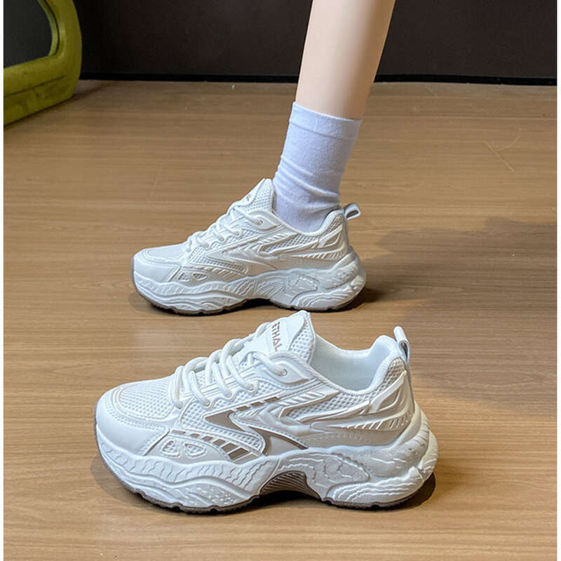Ins Koreanische Version Neue Papa Für Frauen 2025 Frühling Student Sport Laufschuhe Casual Schuhe Mit Dicker Sohle Und Erhöhte_voghion.com