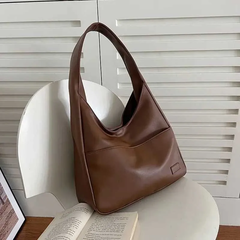 Borsa a tracolla vintage Hobo New da donna alla moda in PU con secchiello, grande capacità, retrò, tote, morbida, per appuntamenti quotidiani_voghion.com