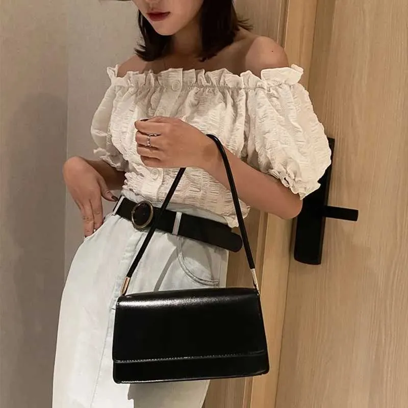 Designer Bag New simple shoulder PU leather armrest solid color womens handbag casual girl small square bag Y241115_voghion.com
