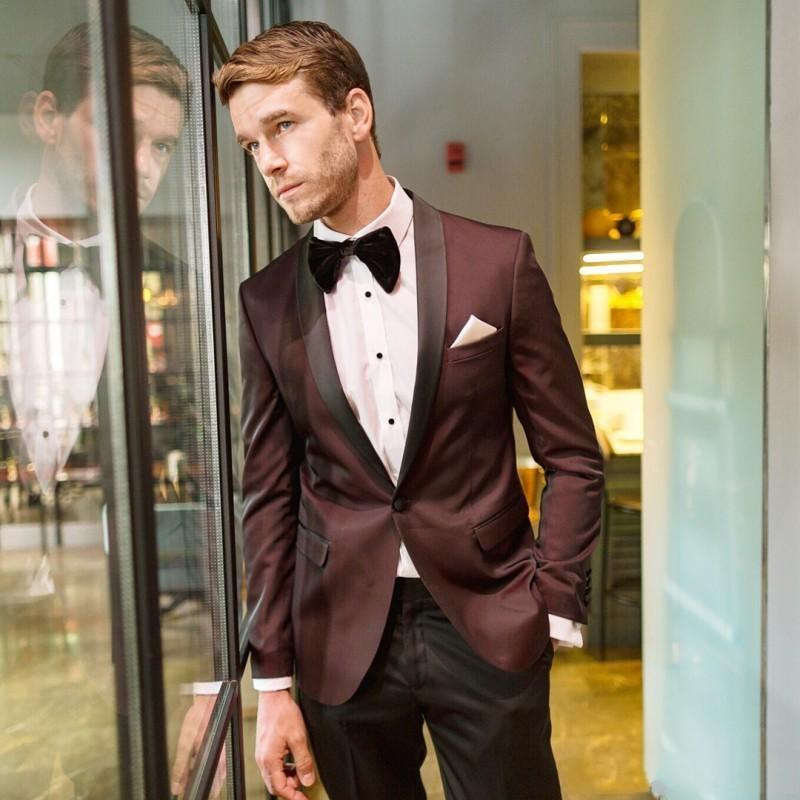 Costume deux pièces pour hommes, coupe cintrée, édition coréenne, ensemble robe, manteau et pantalon, nouvelle collection 2024_voghion.com